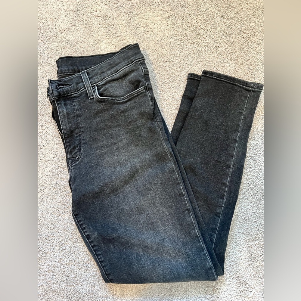 Hudson Natalie Midrise Skinny Black Jean